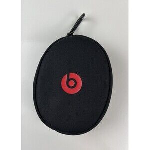 Beats By Dre Soft Shell Headphones Case Black Case Red Logo Travel Zipper Pouch